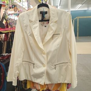 Lane Bryant Cream Lighterweight Coat